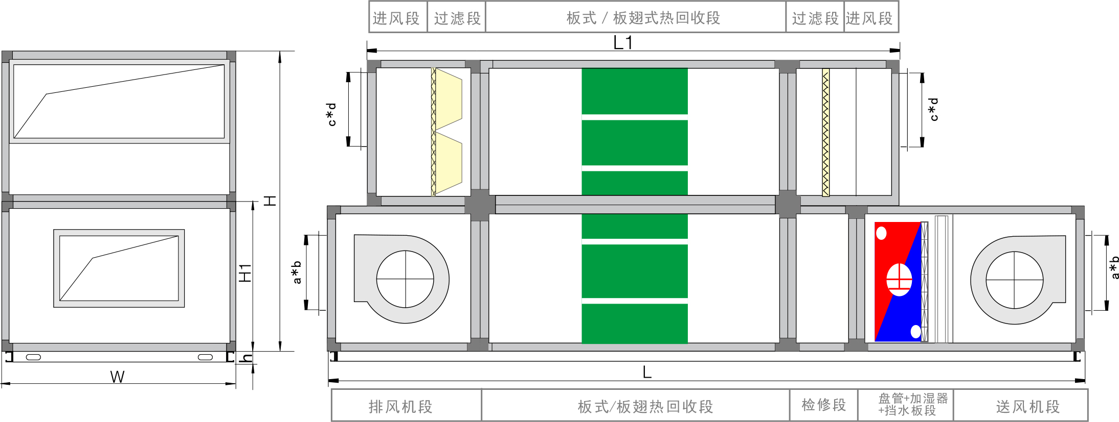 威海板翅/板式组合形式五
